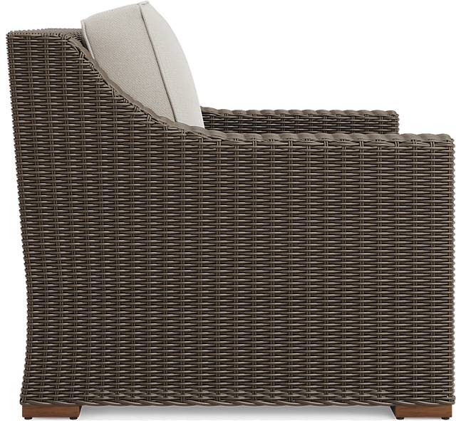 Patmos Brown 4 Pc Outdoor Sofa Seating Set with Linen Cushions - Thumbnail - Image 8