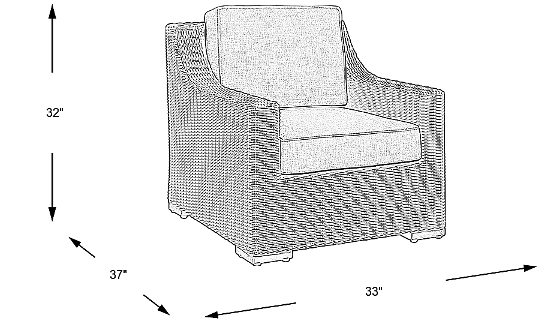 Patmos Brown Outdoor Chair with Linen Cushions