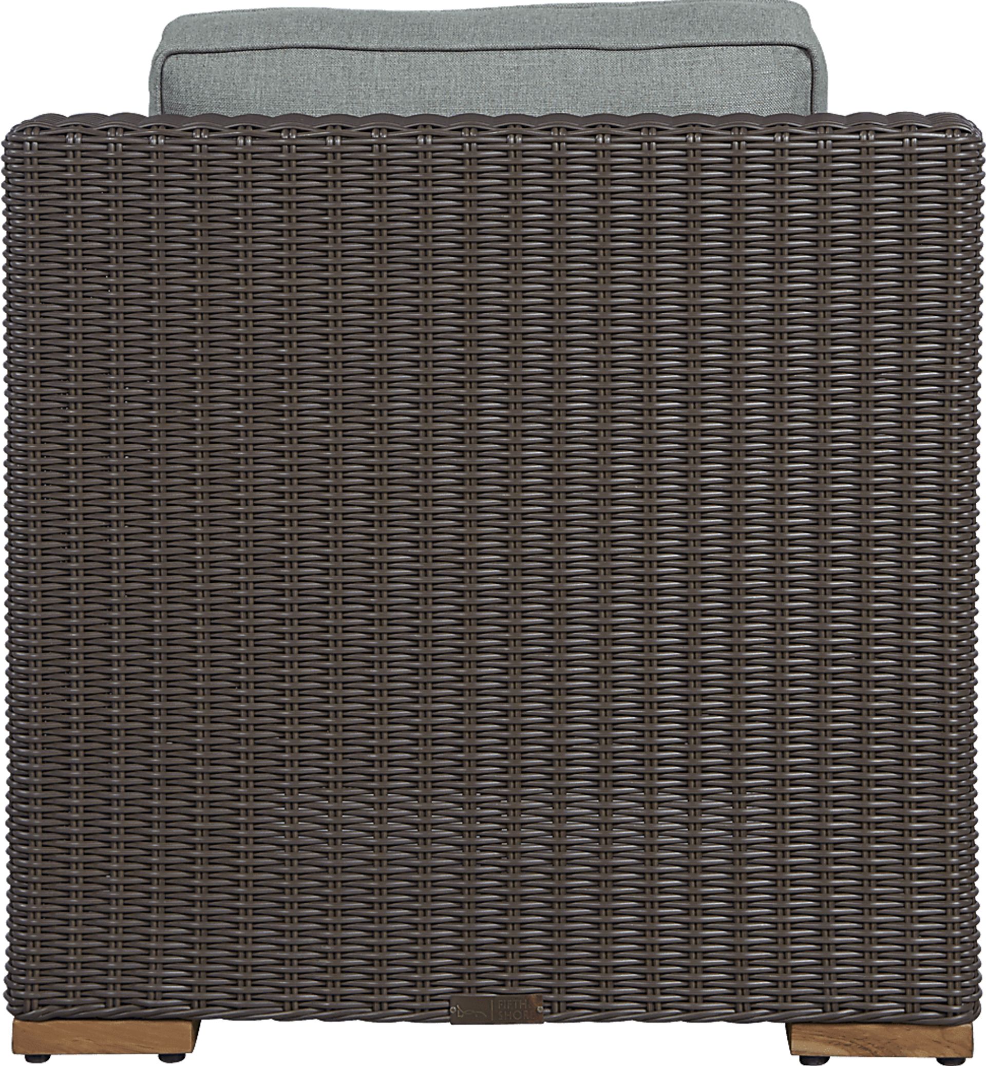 Patmos Brown Outdoor Chair with Moss Cushions - Image 2