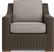Patmos Brown Outdoor Chair with Mushroom Cushions