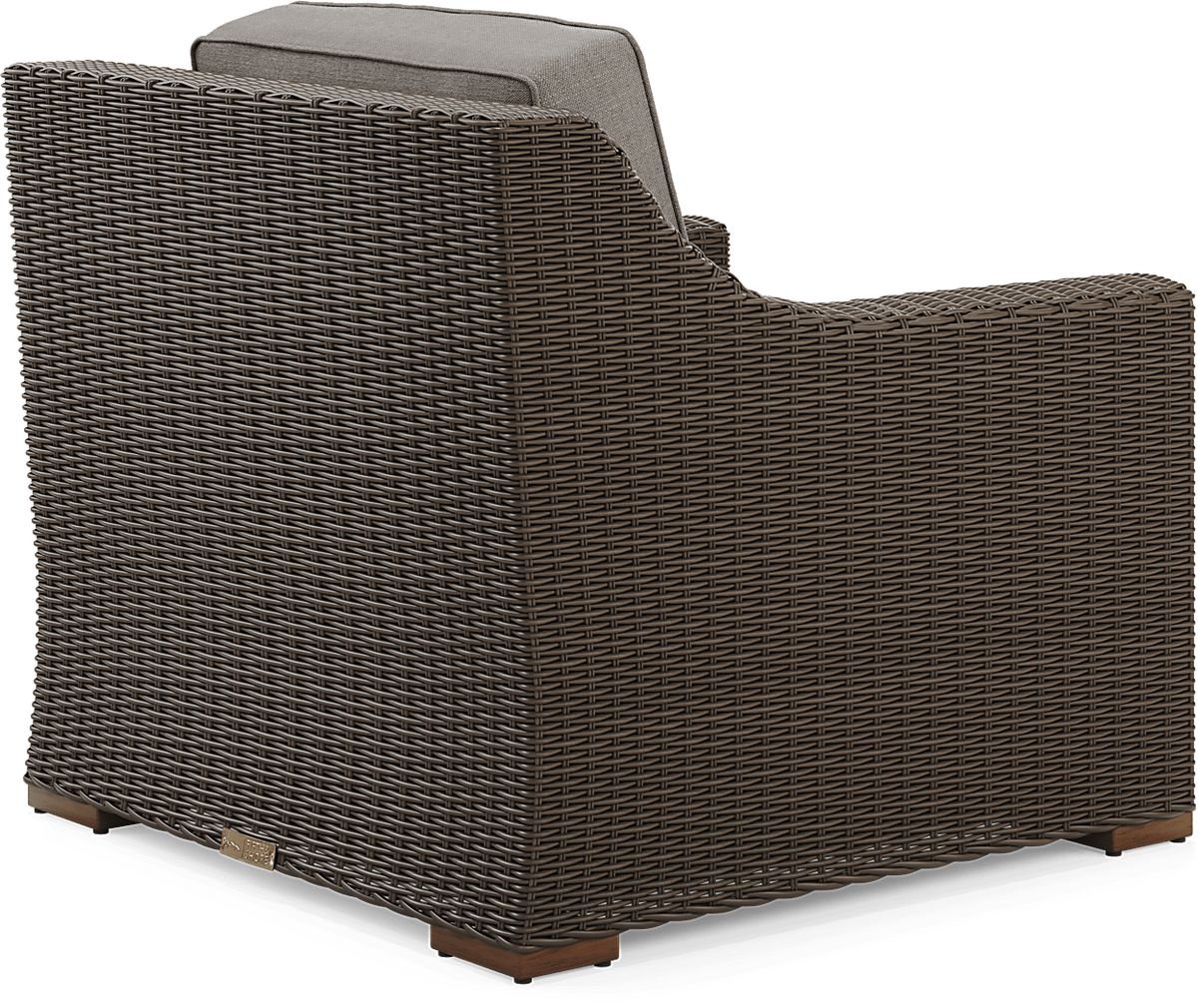 Patmos 4 Pc Brown Dark Wood Mushroom Wicker Outdoor Seating Set With ...