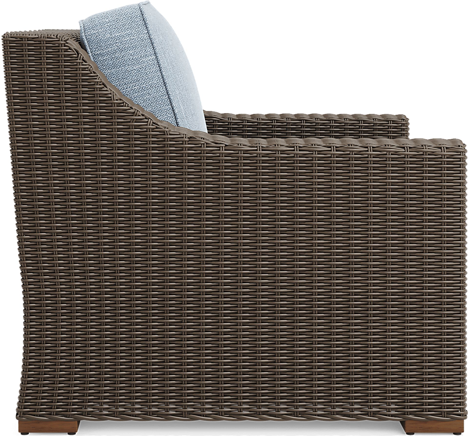 Patmos Brown 4 Pc Outdoor Sofa Seating Set with Steel Cushions - Image 7