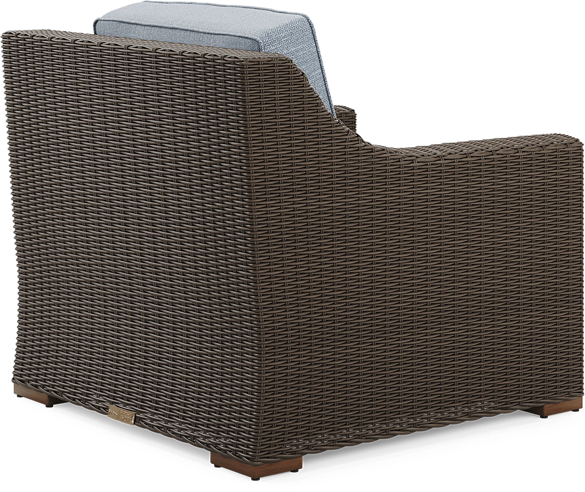 Patmos Brown 4 Pc Outdoor Sofa Seating Set with Steel Cushions - Image 8