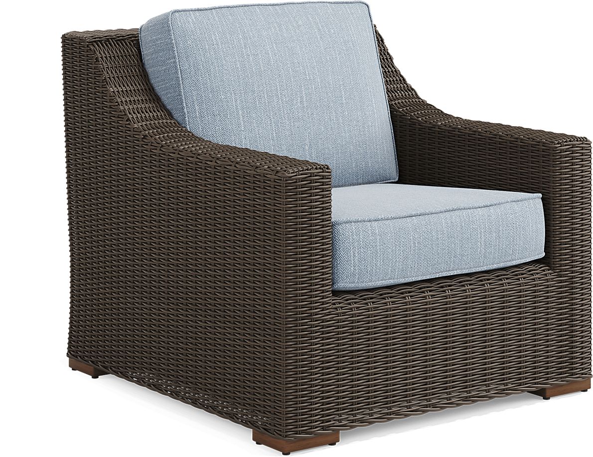 Patmos Brown Outdoor Chair with Steel Cushion