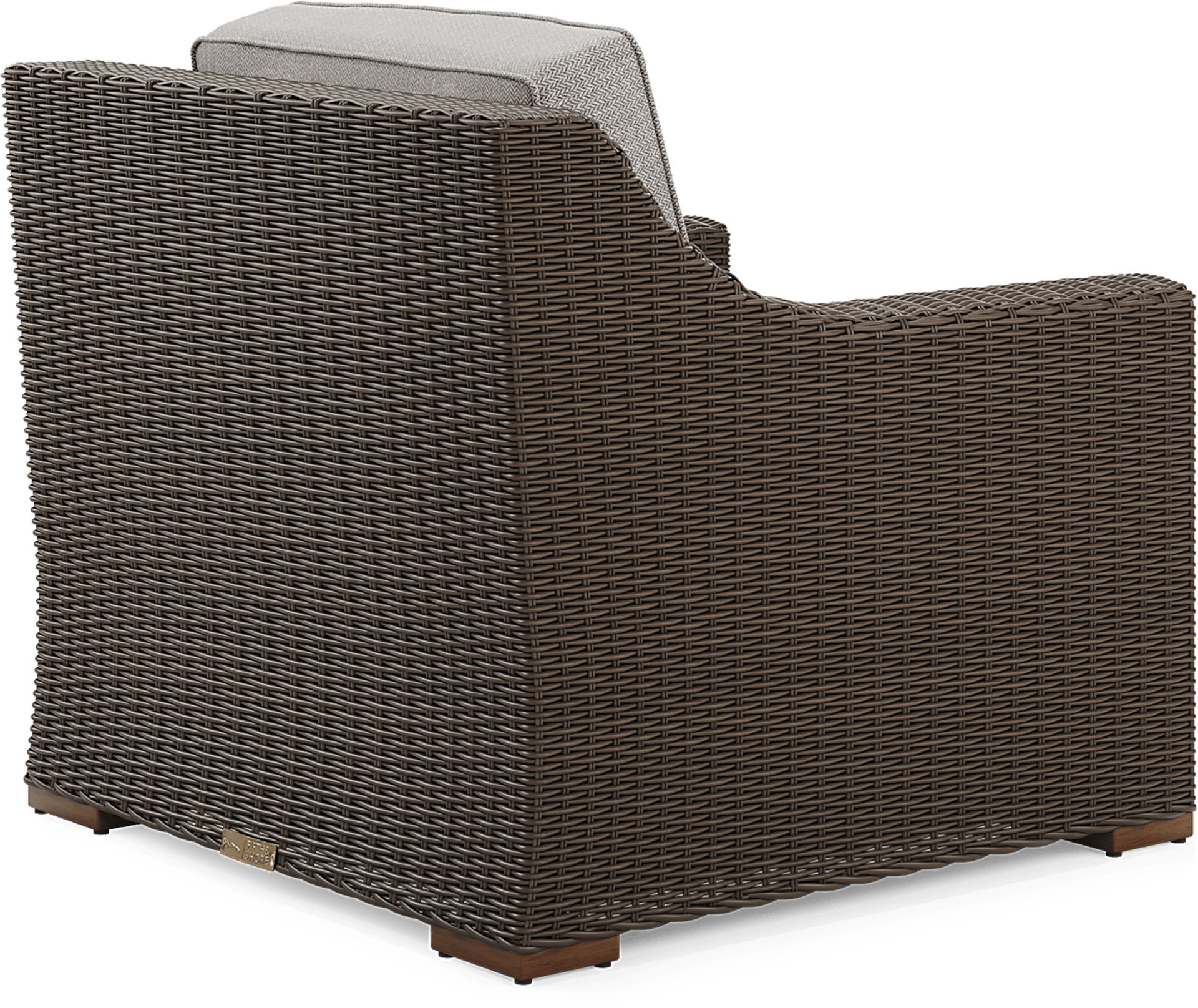 Patmos Brown 4 Pc Outdoor Loveseat Seating Set with Twine Cushions - Image 8