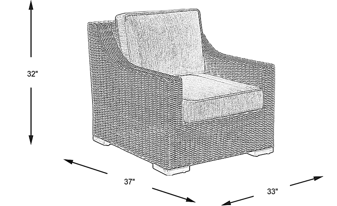 Patmos Brown Outdoor Chair with Twine Cushion