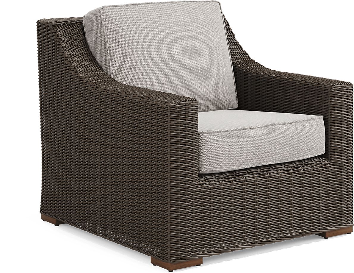 Patmos Brown Outdoor Chair with Twine Cushion