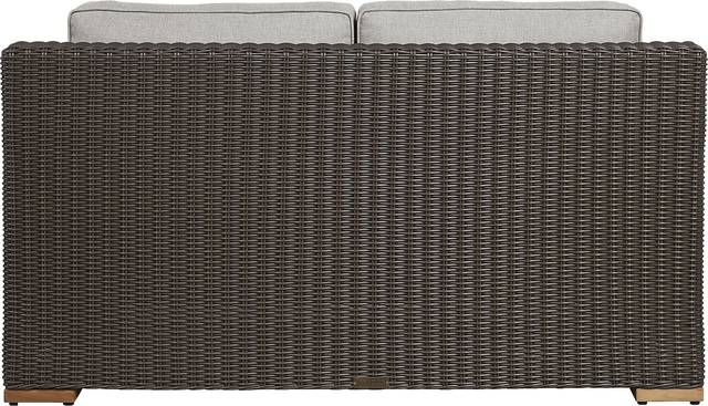 Patmos Brown Outdoor Loveseat with Linen Cushions - Thumbnail - Image 3