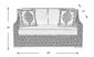Patmos Brown Outdoor Loveseat with Mushroom Cushions