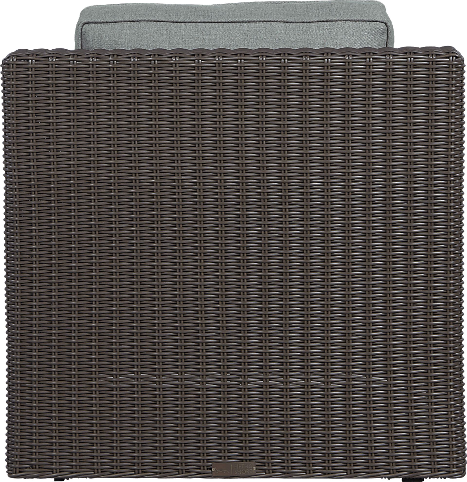 Patmos Brown Outdoor Rocker Chair with Moss Cushions - Image 2