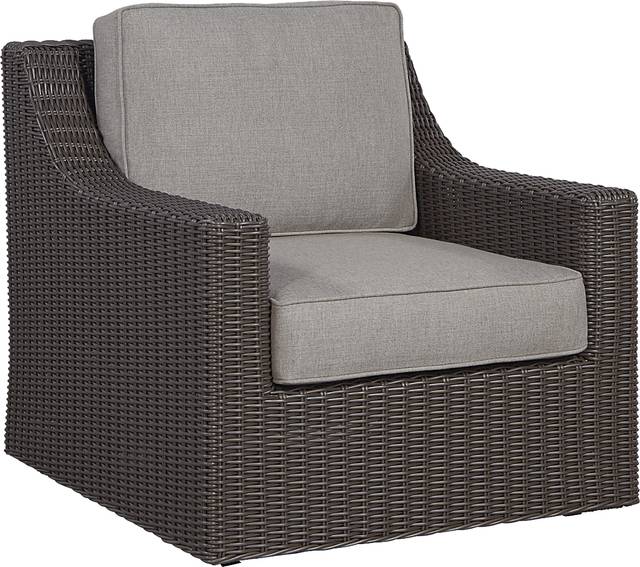 Patmos Brown Outdoor Rocker Chair with Mushroom Cushions - Thumbnail - Image 1