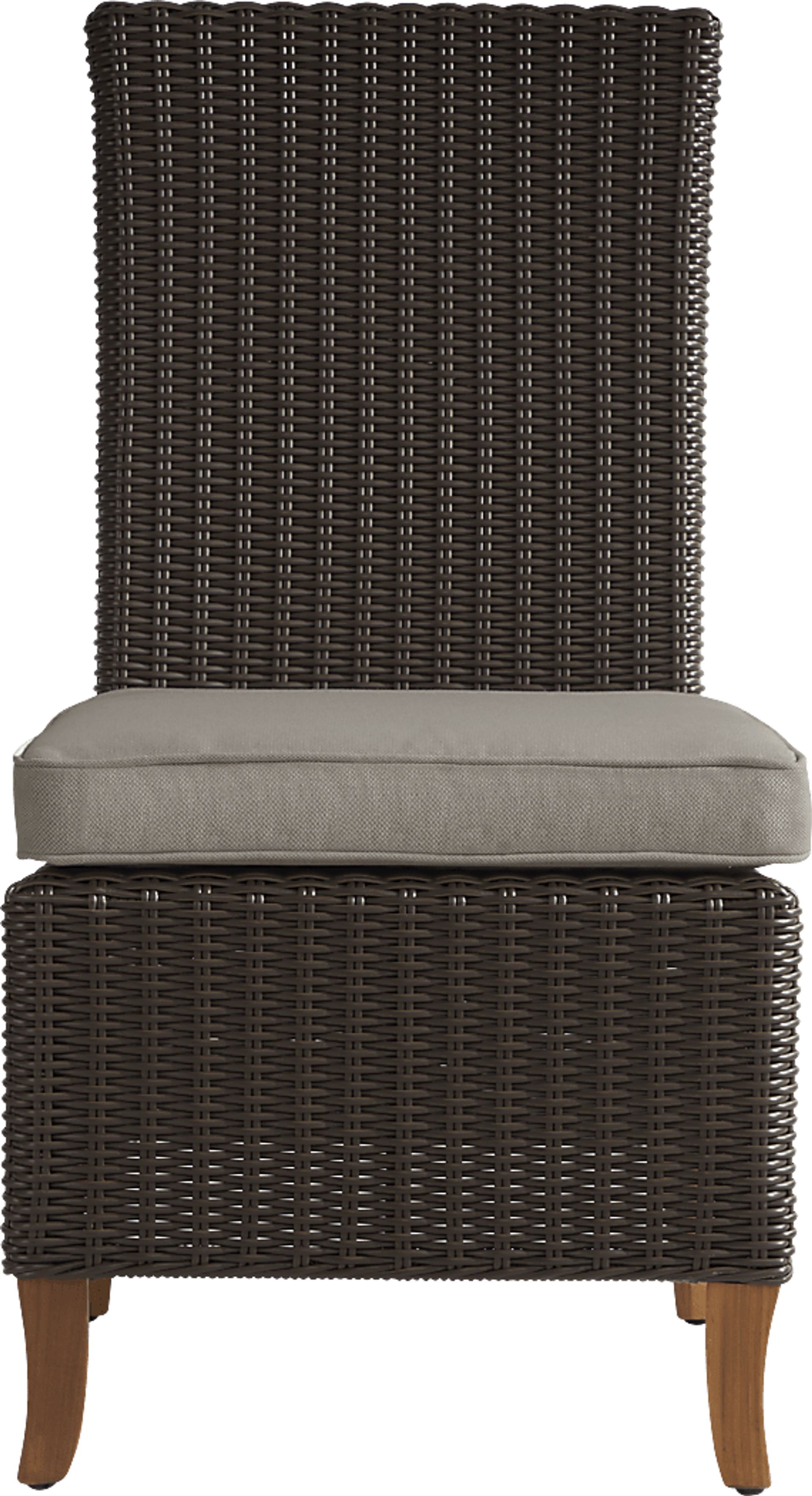 Patmos Tan 5 Pc 78 in. Rectangle Outdoor Dining Set With Mushroom Cushions - Image 8