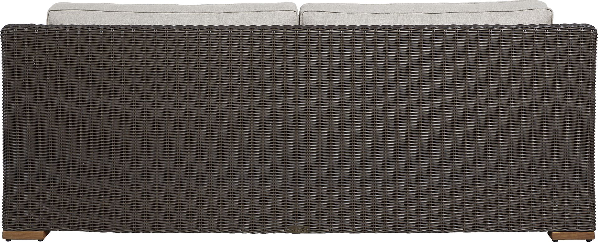Patmos Brown Outdoor Sofa with Linen Cushions - Image 3