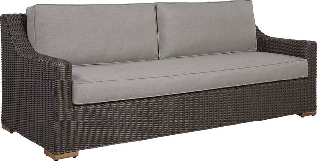 Patmos Brown 4 Pc Outdoor Seating Set with Mushroom Cushions - Thumbnail - Image 3
