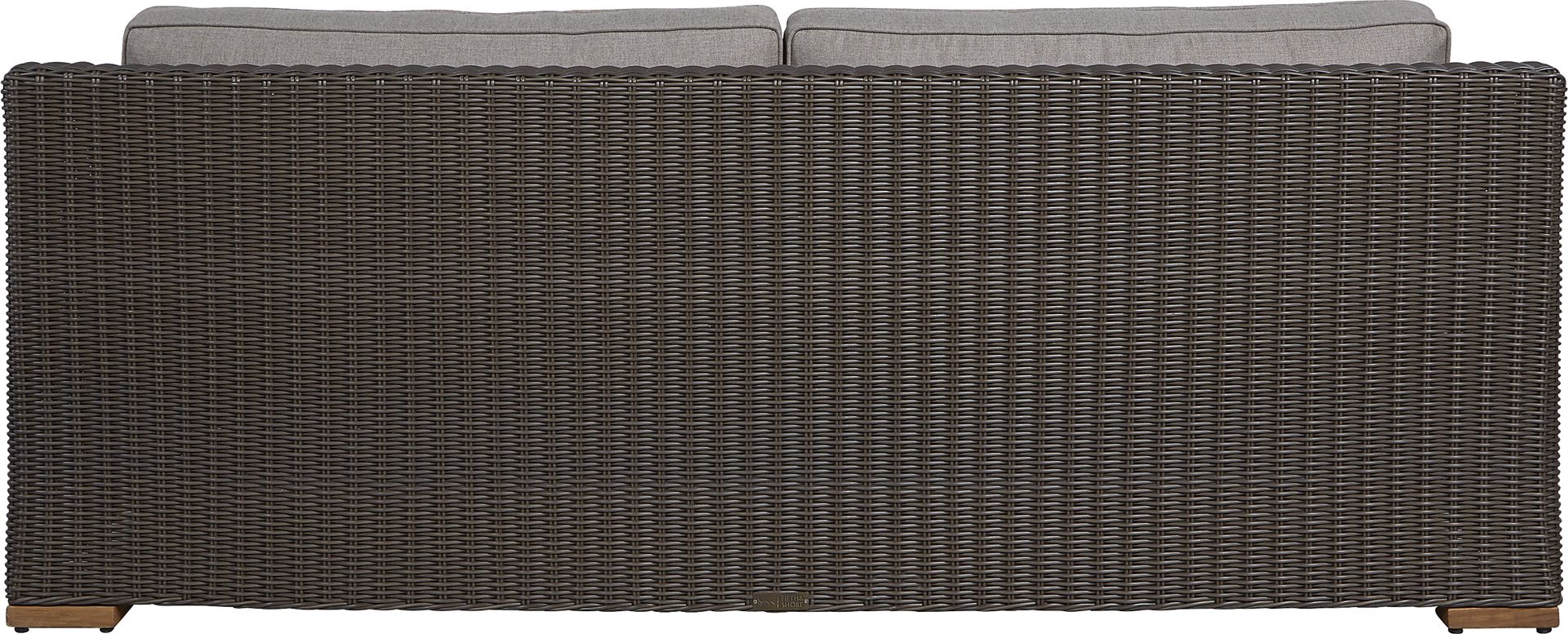 Patmos Brown Outdoor Sofa with Mushroom Cushions - Image 3