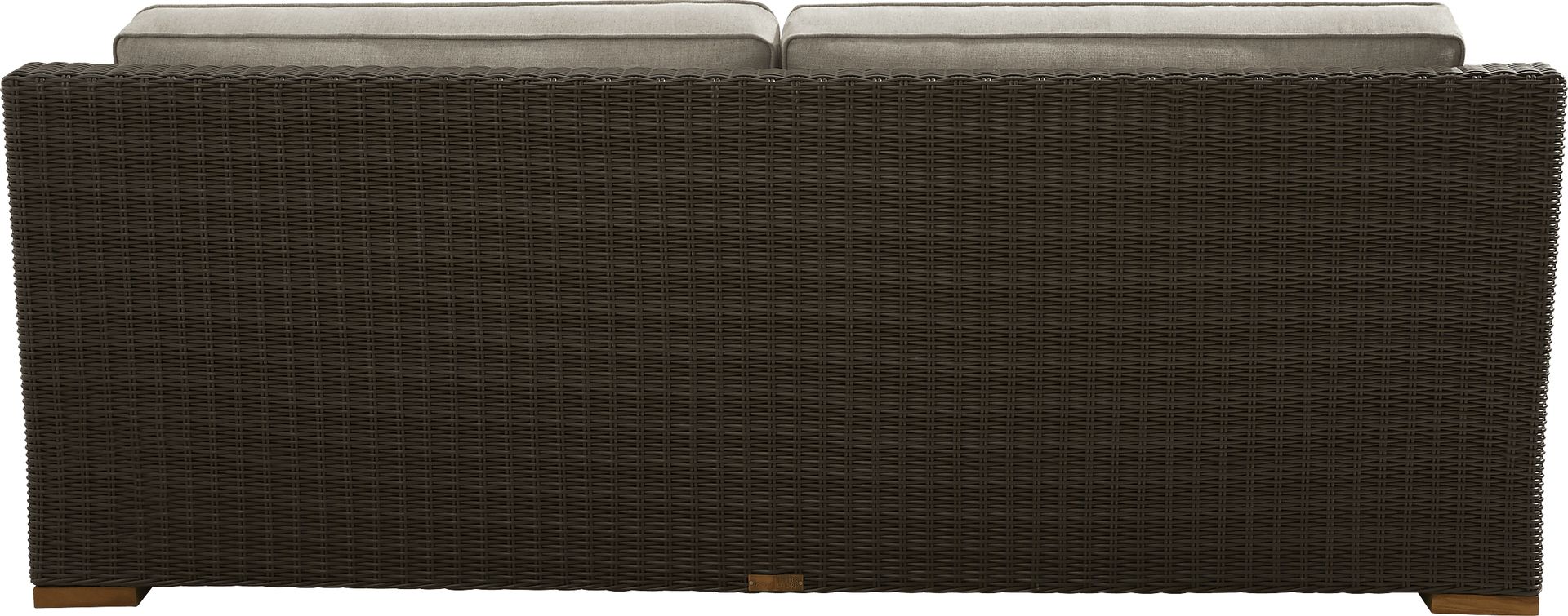 Patmos Brown Outdoor Sofa with Mushroom Cushions - Image 3