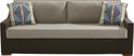 Patmos Brown Outdoor Sofa with Mushroom Cushions
