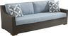 Patmos Brown Outdoor Sofa with Steel Cushions