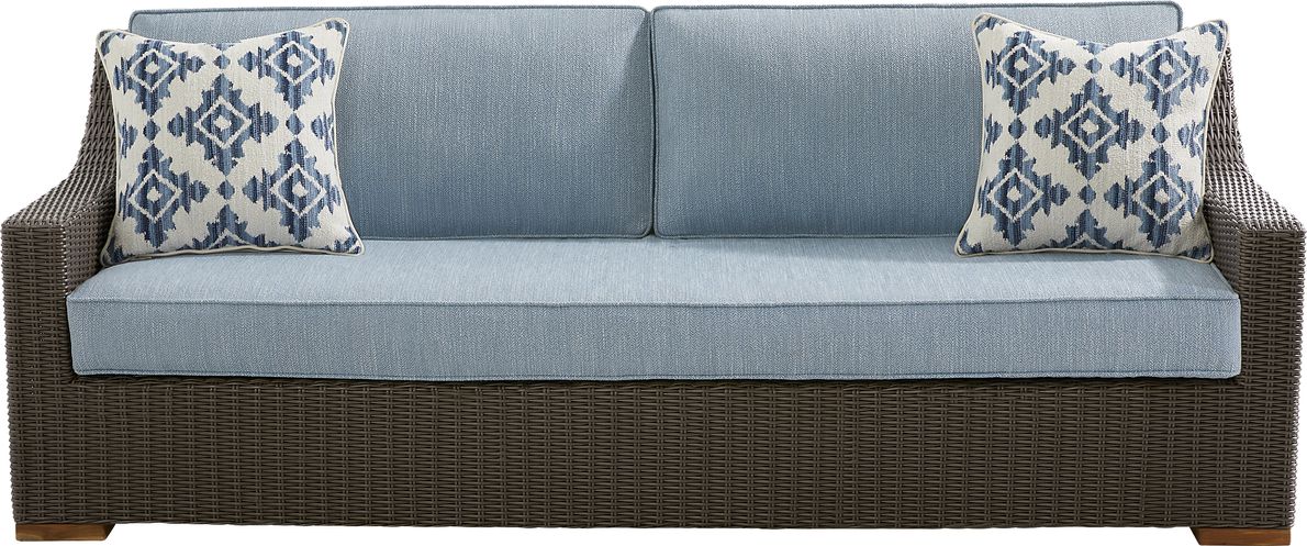 Patmos Brown Outdoor Sofa with Steel Cushions