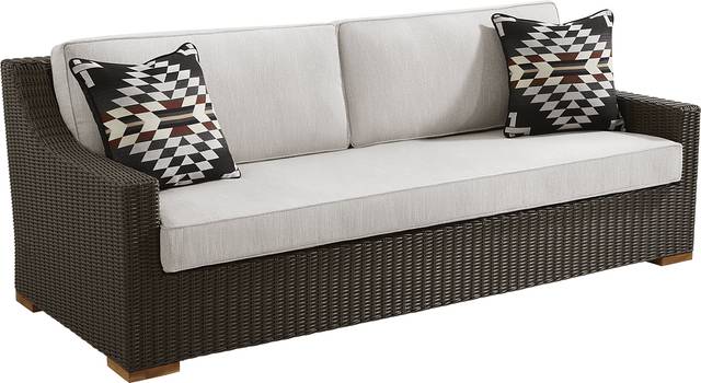 Patmos Brown Outdoor Sofa with Twine Cushions - Thumbnail - Image 2