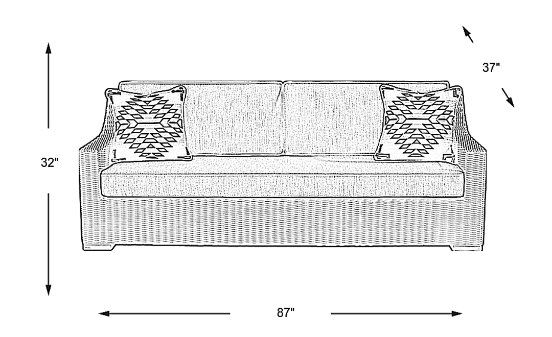 Patmos Brown Outdoor Sofa with Twine Cushions