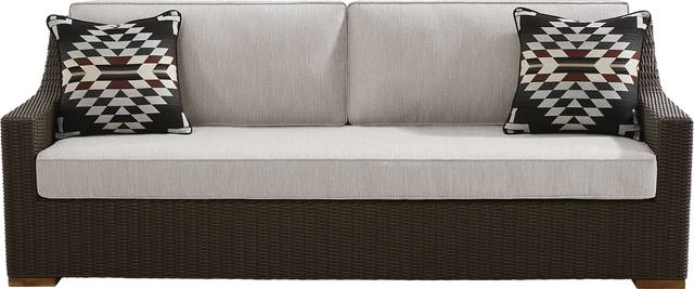 Patmos Brown Outdoor Sofa with Twine Cushions - Thumbnail - Image 1