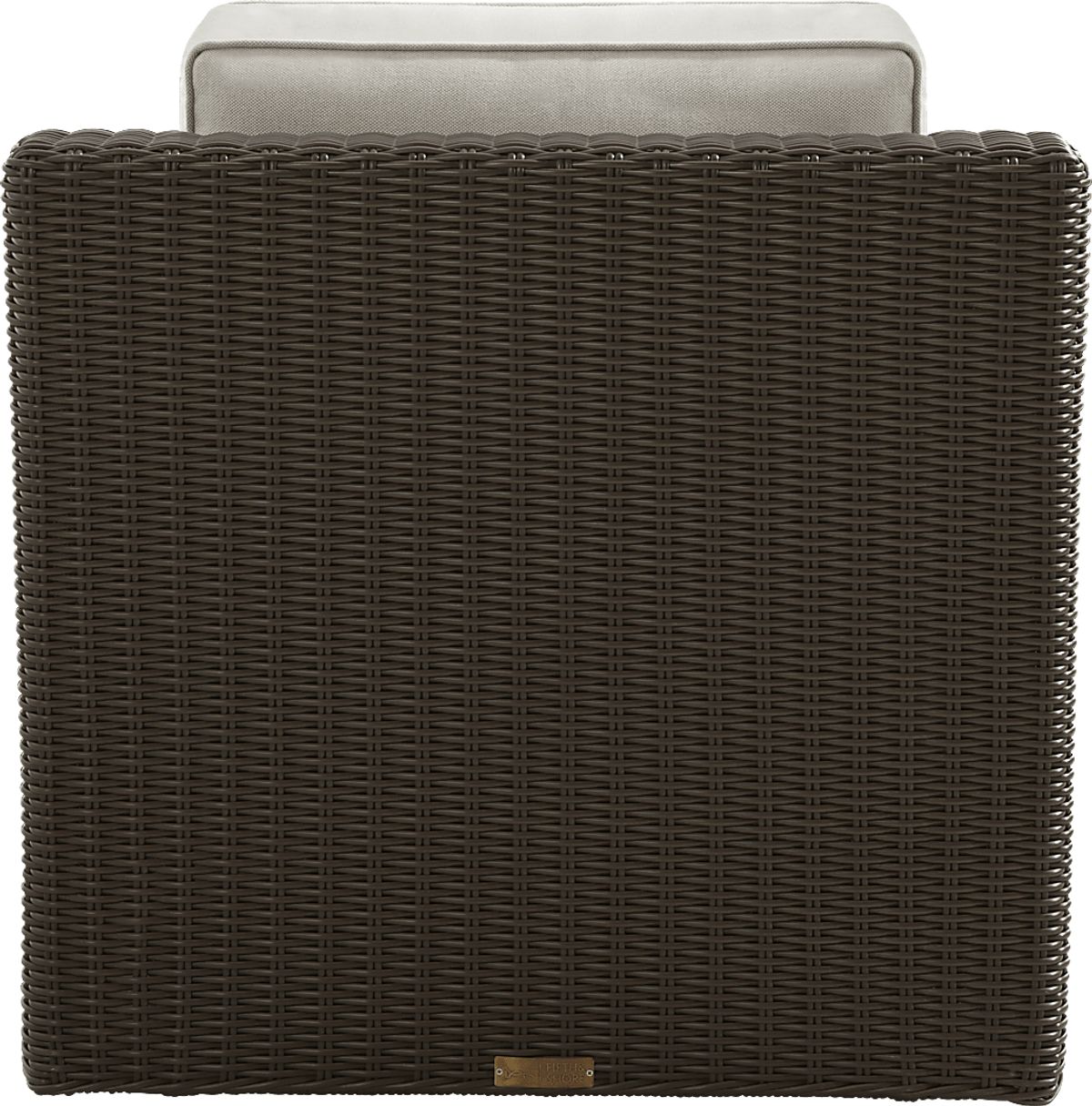 Patmos Brown Dark Wood Linen Beige Wicker Outdoor Swivel Chair | Rooms ...