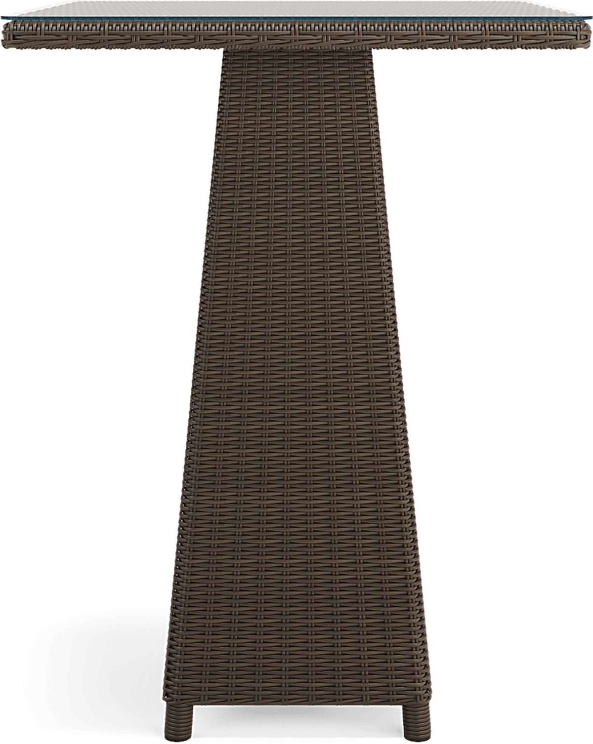 Patmos Brown Wicker Outdoor 36 in. Square Bar Table | Rooms to Go