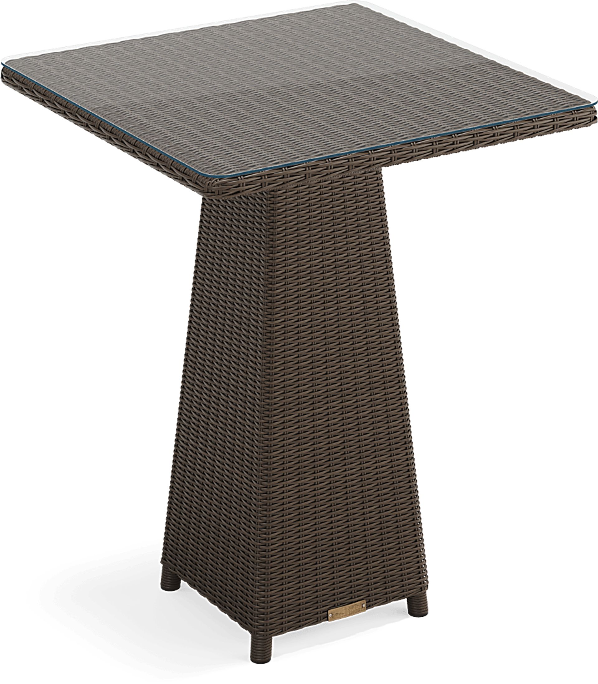 Patmos Brown Wicker 3 Pc 36 in. Square Bar Height Outdoor Dining Set - Image 5
