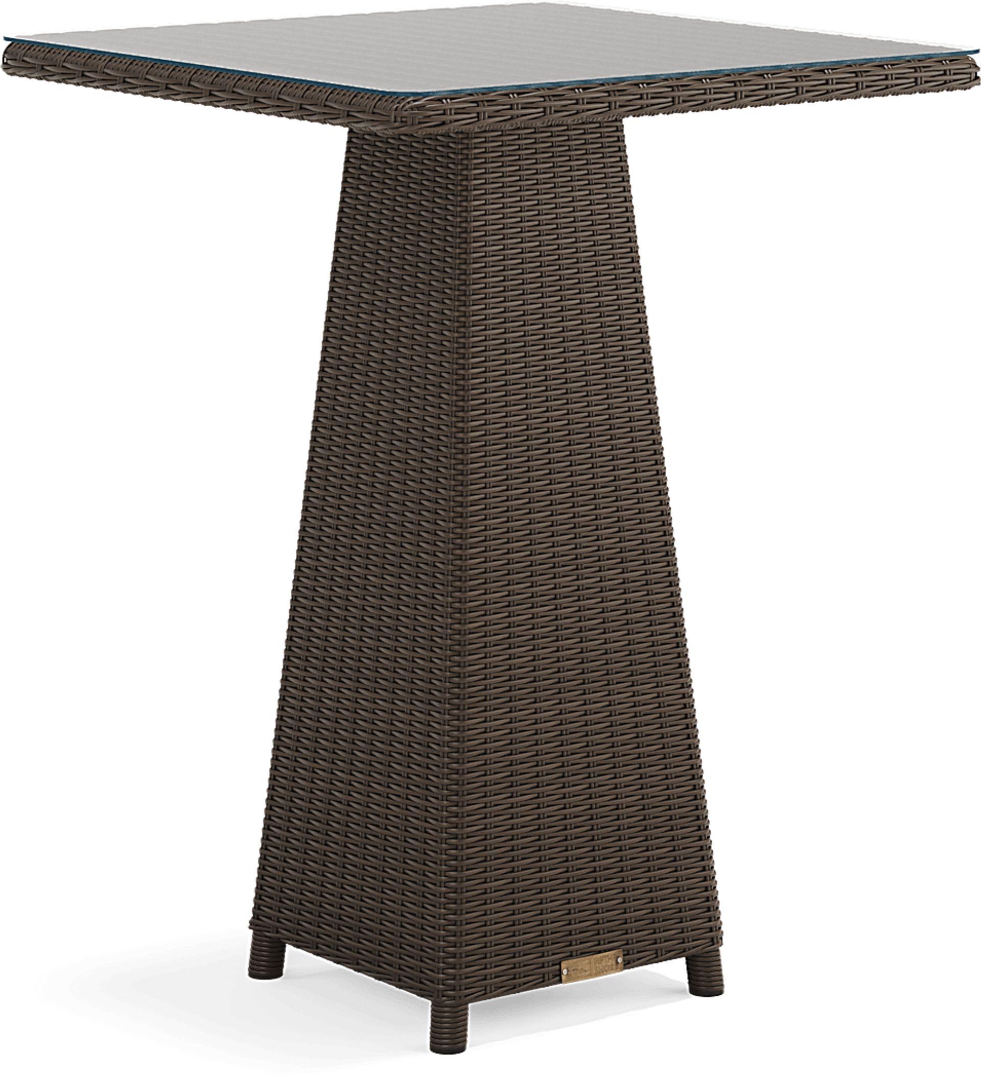 Patmos Brown Wicker 3 Pc 36 in. Square Bar Height Outdoor Dining Set - Image 2