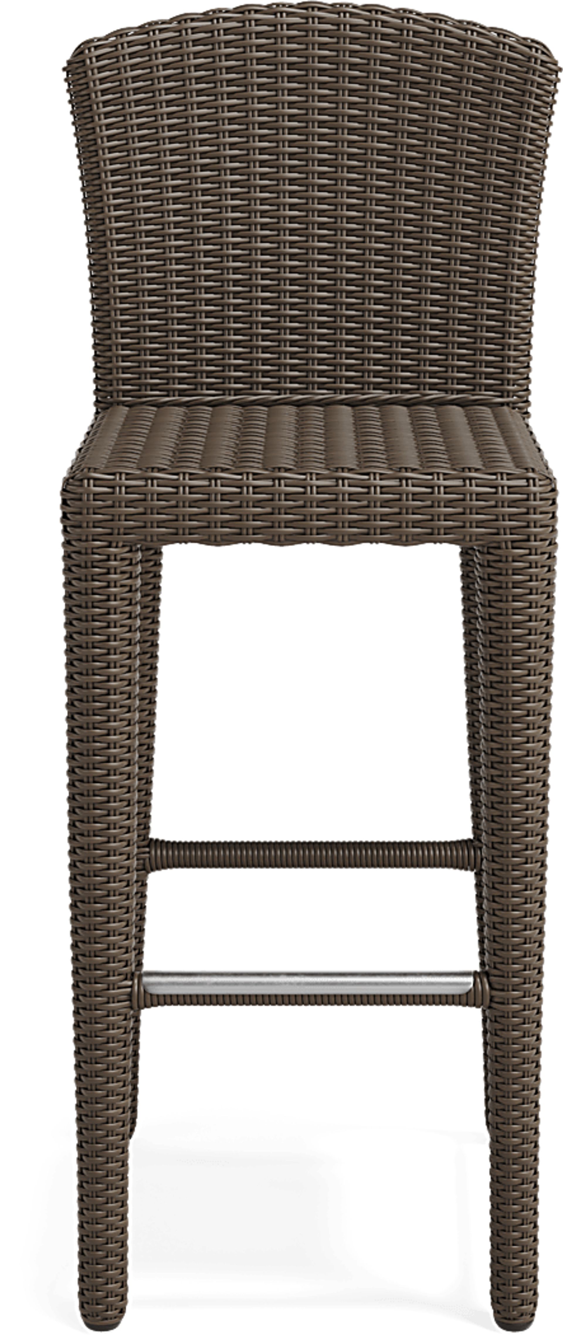 Patmos Brown Wicker Outdoor Barstool - Image 3