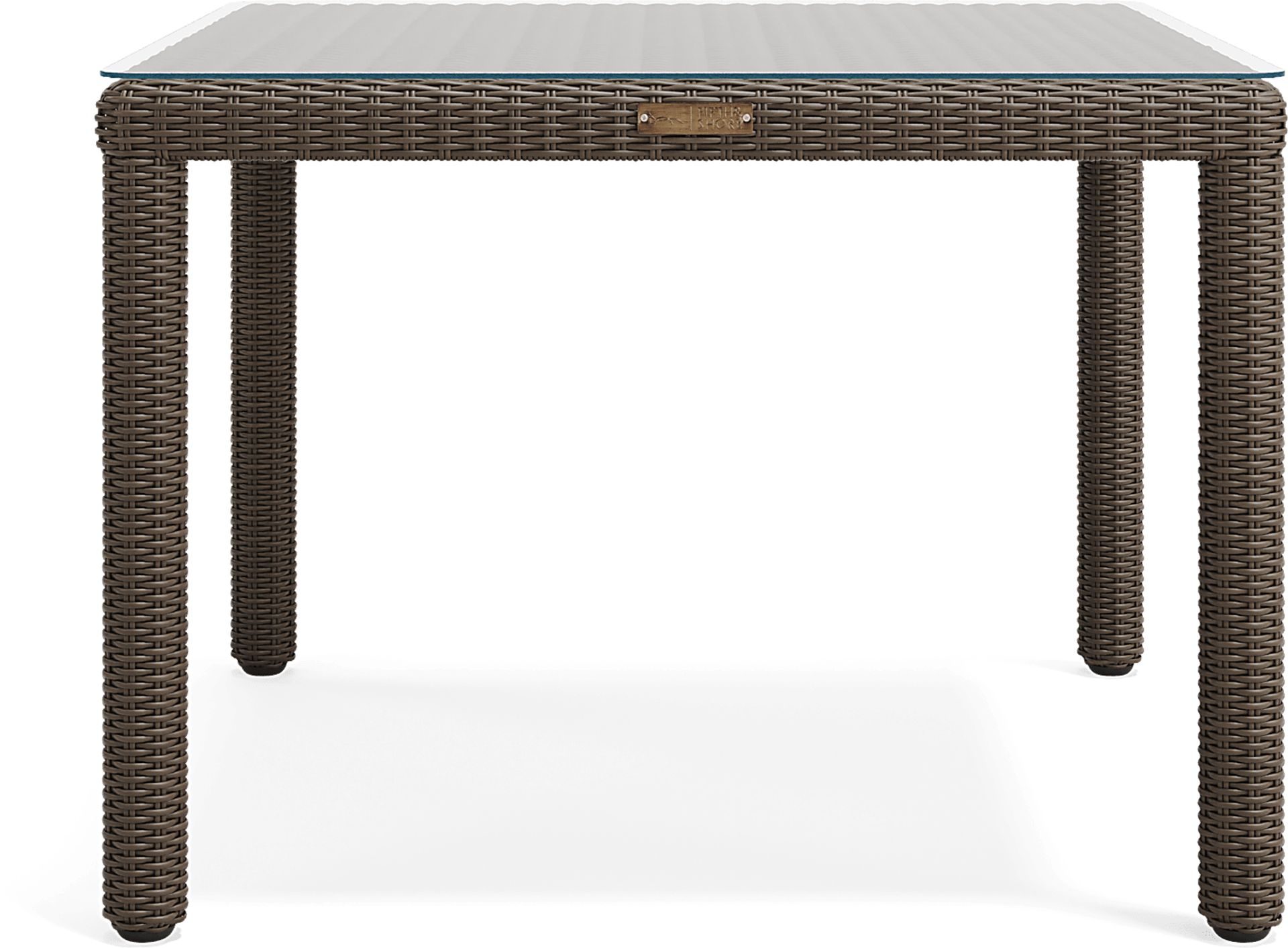 Patmos Brown Wicker Square Outdoor Dining Table - Image 3