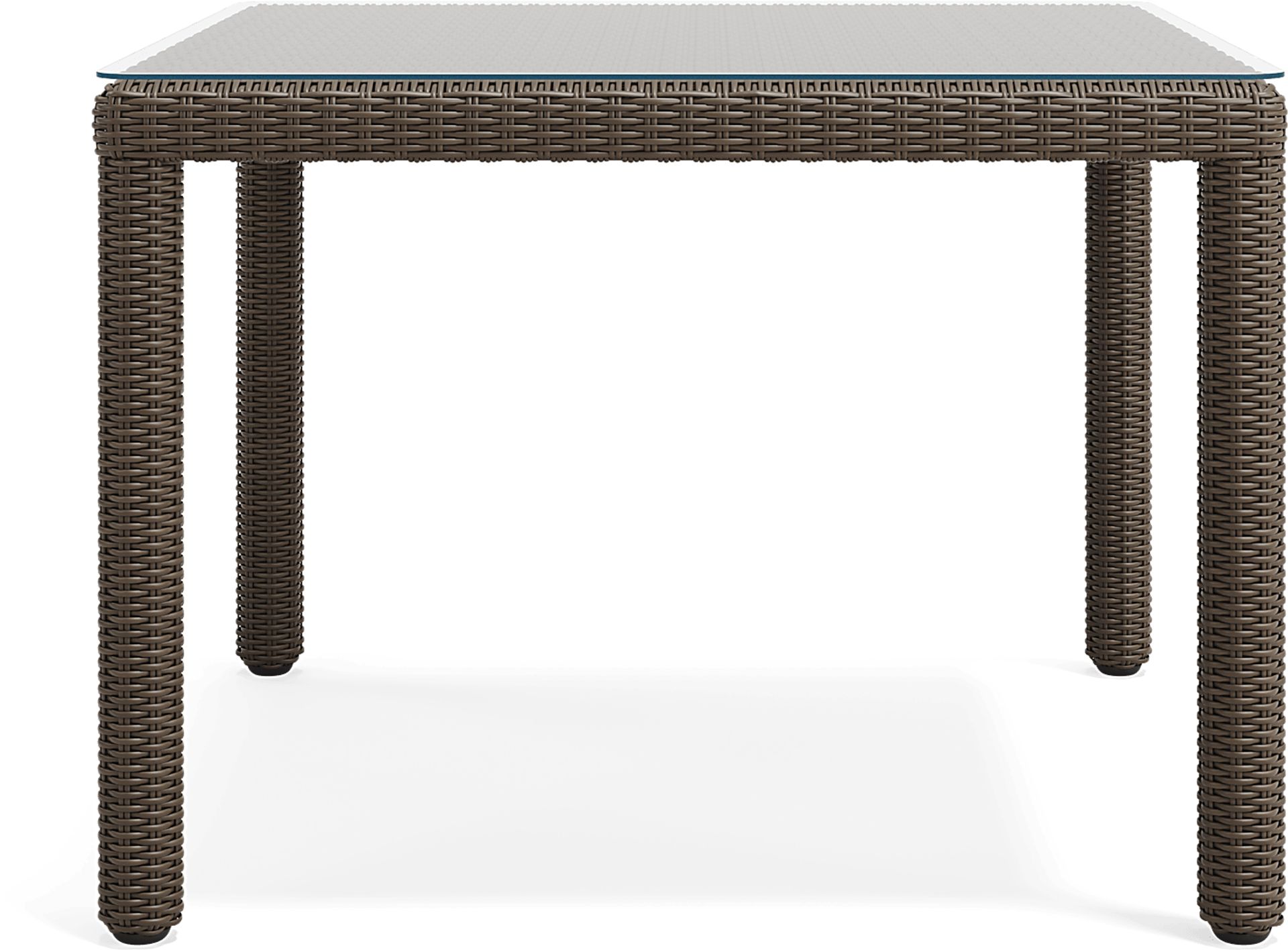 Patmos Brown Wicker Square Outdoor Dining Table - Image 4