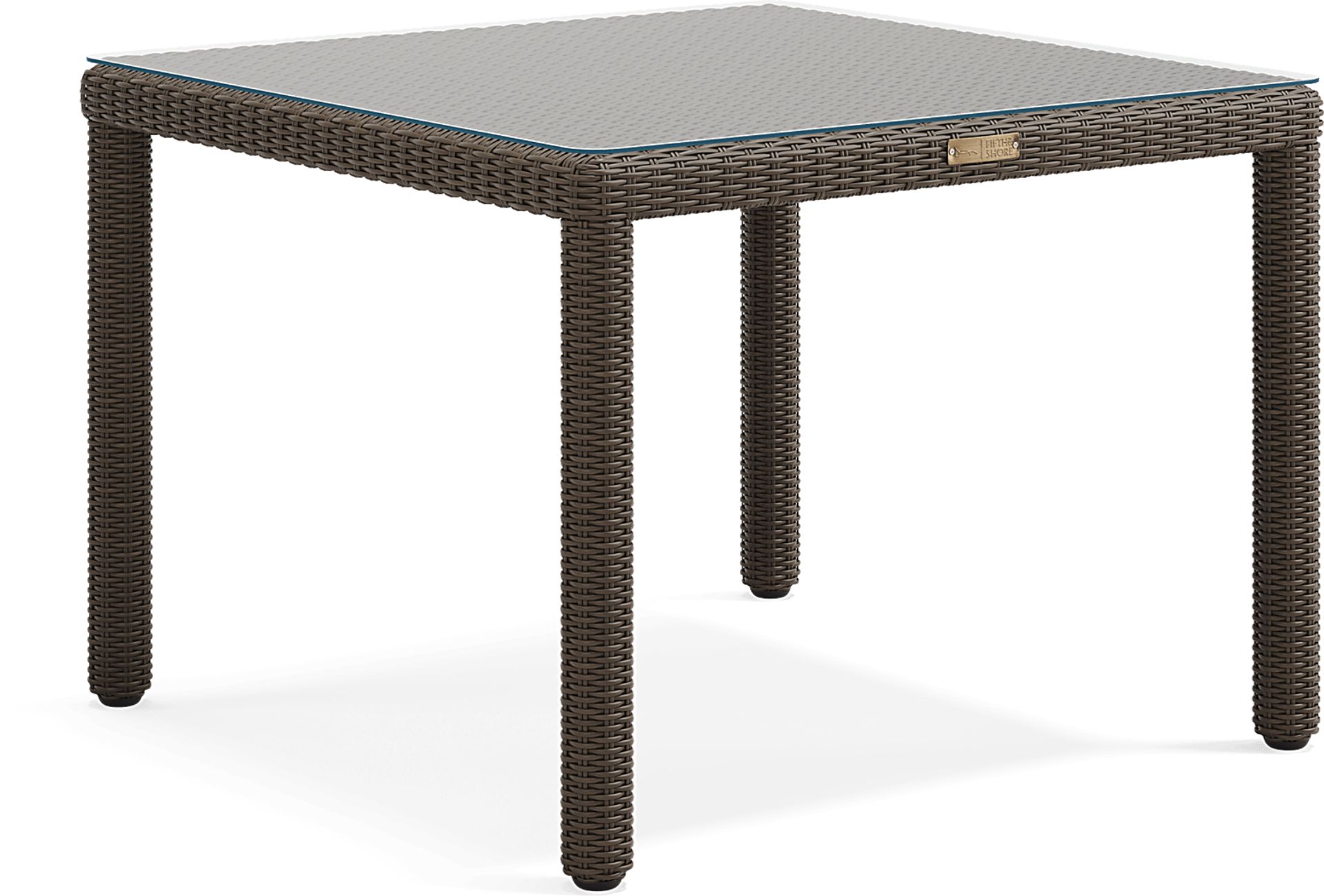 Patmos Brown Wicker Square Outdoor Dining Table - Image 1