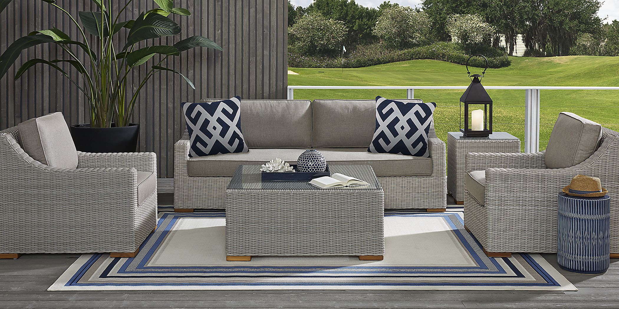 Patmos Gray Outdoor Chair With Mushroom Cushions Rooms To Go   Patmos Gray 4 Pc Outdoor Seating Set With Mushroom Cushions 7077480P Image Room