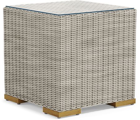 Patmos Gray Outdoor End Table