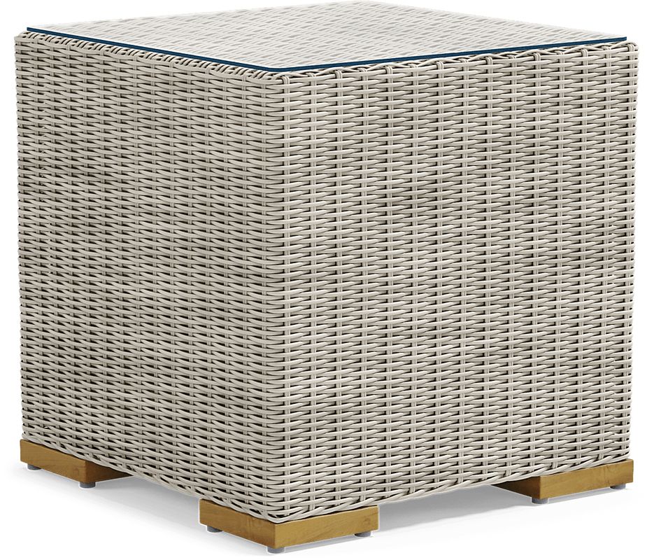 Patmos Gray Outdoor End Table