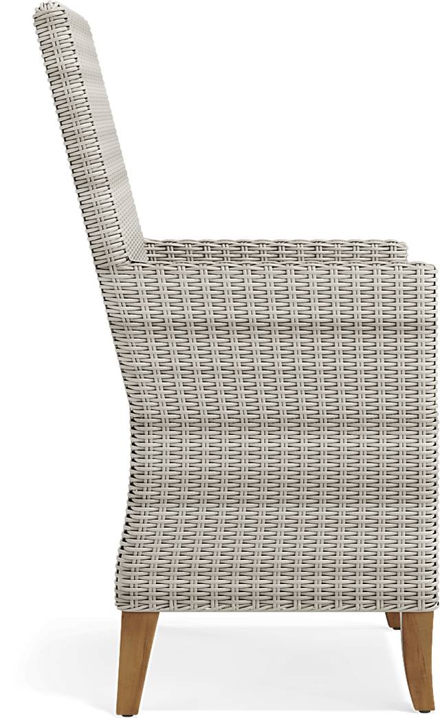 Patmos Gray Outdoor Arm Chair with Linen Cushions - Thumbnail - Image 3