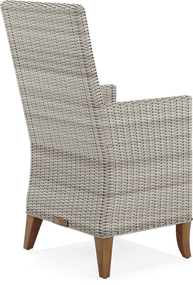 Patmos Gray Outdoor Arm Chair with Linen Cushions - Thumbnail - Image 4
