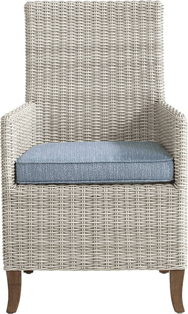 Patmos Gray Outdoor Arm Chair with Steel Cushions - Thumbnail - Image 2