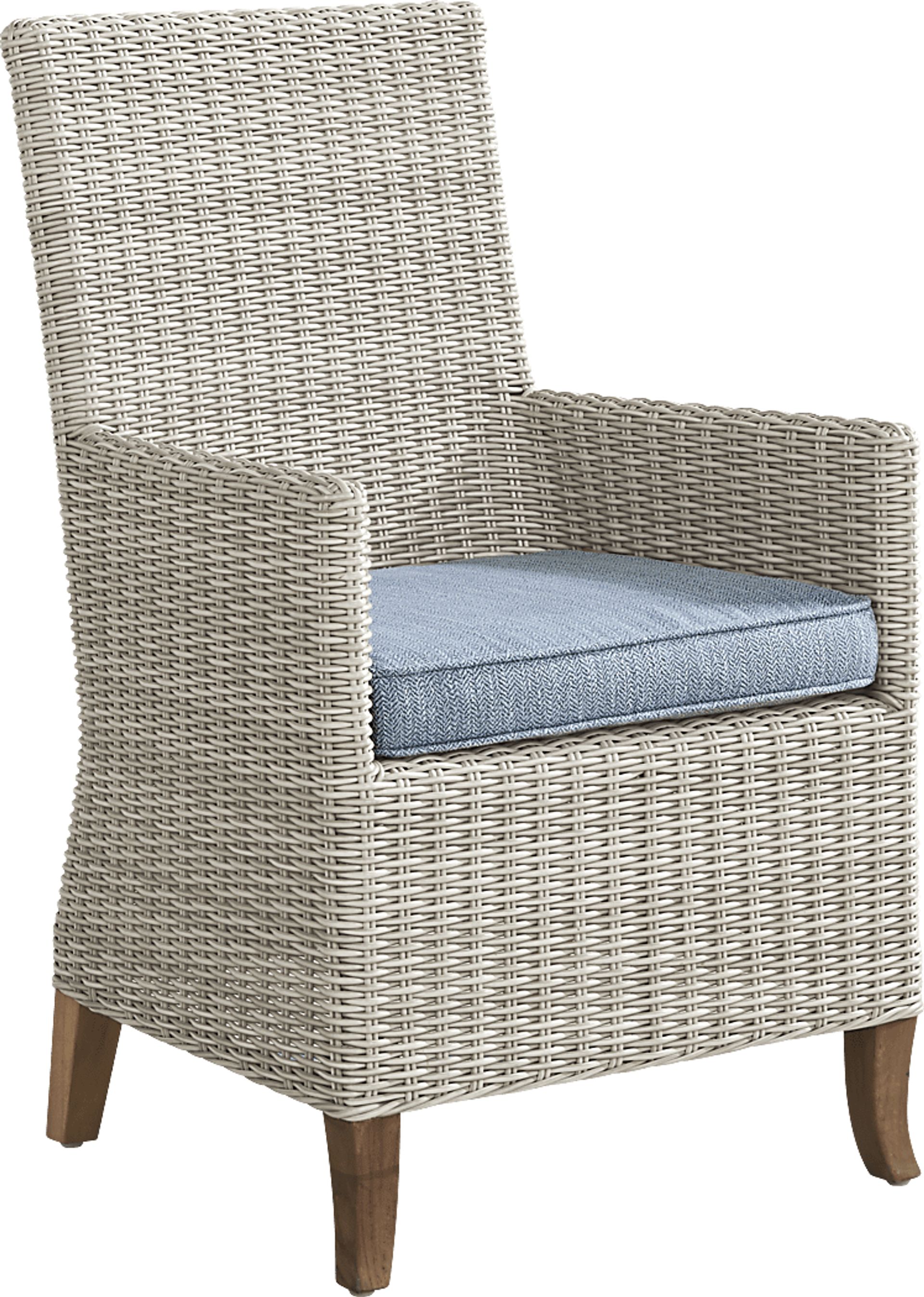 Patmos Gray Outdoor Arm Chair with Steel Cushions - Image 1