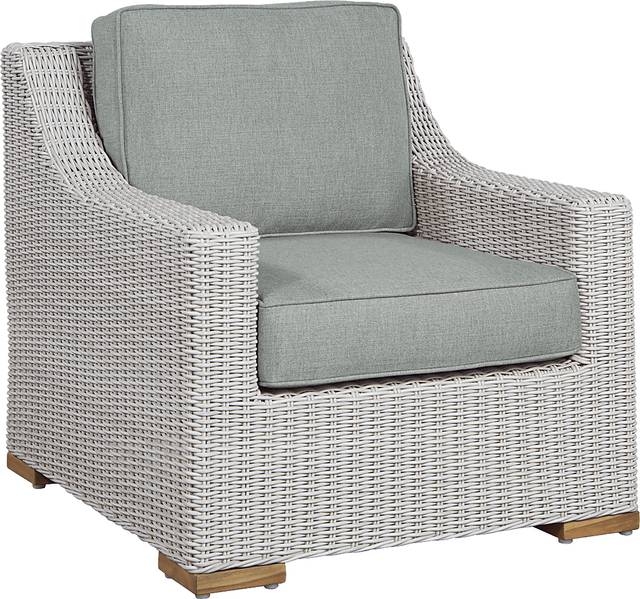 Patmos Gray Outdoor Chair with Moss Cushions - Thumbnail - Image 1