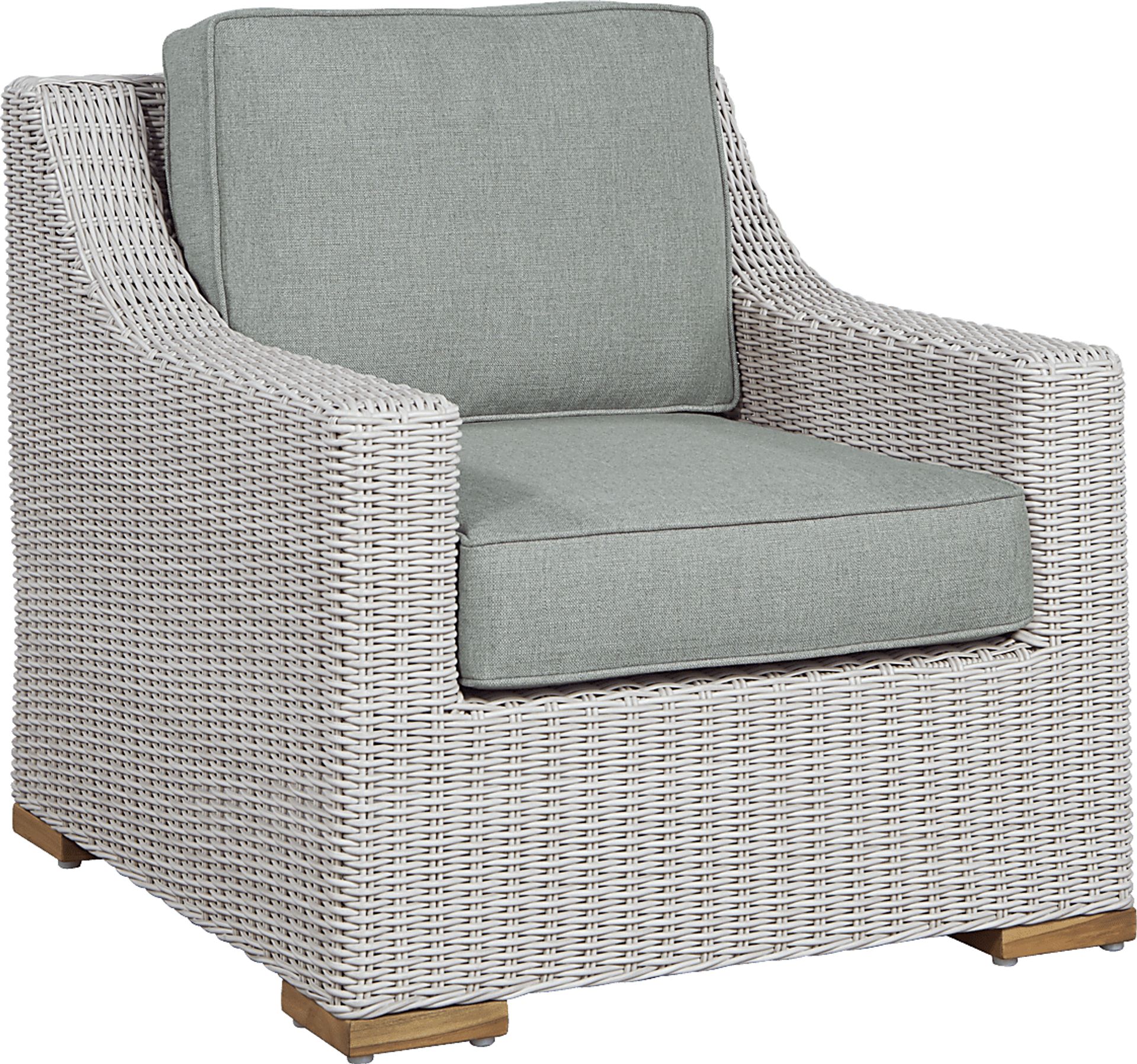 Patmos Gray Outdoor Chair with Moss Cushions - Image 1