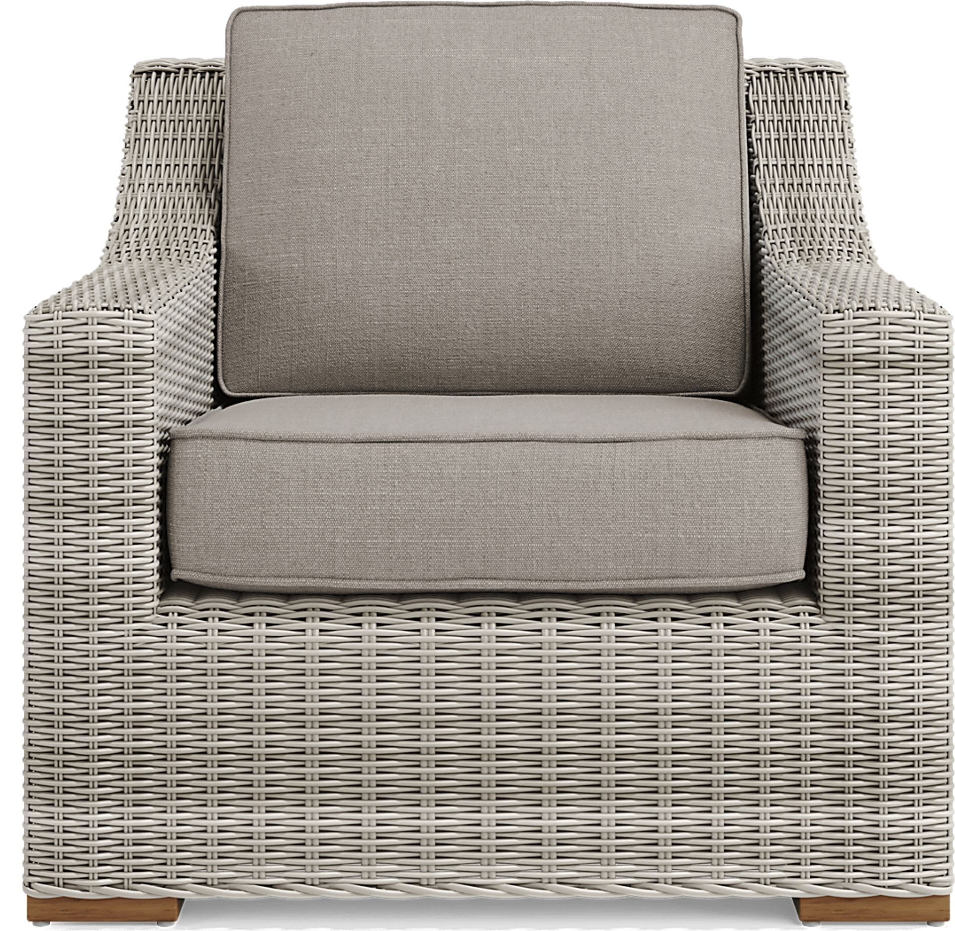 Patmos Gray 4 Pc Outdoor Sofa Seating Set with Mushroom Cushions - Image 7