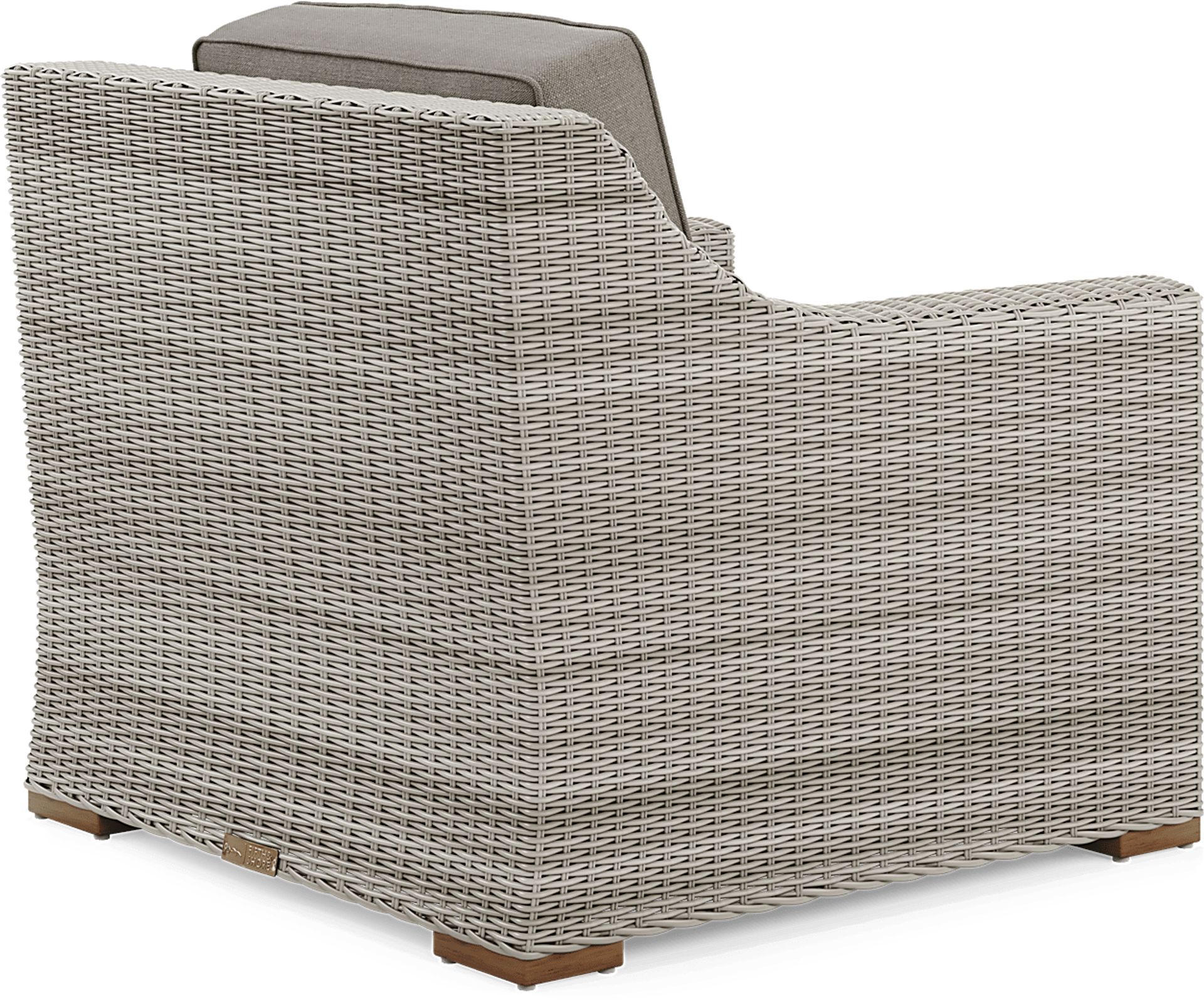Patmos Gray 4 Pc Outdoor Sofa Seating Set with Mushroom Cushions - Image 9
