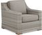 Patmos Gray 4 Pc Outdoor Loveseat Seating Set with Mushroom Cushions