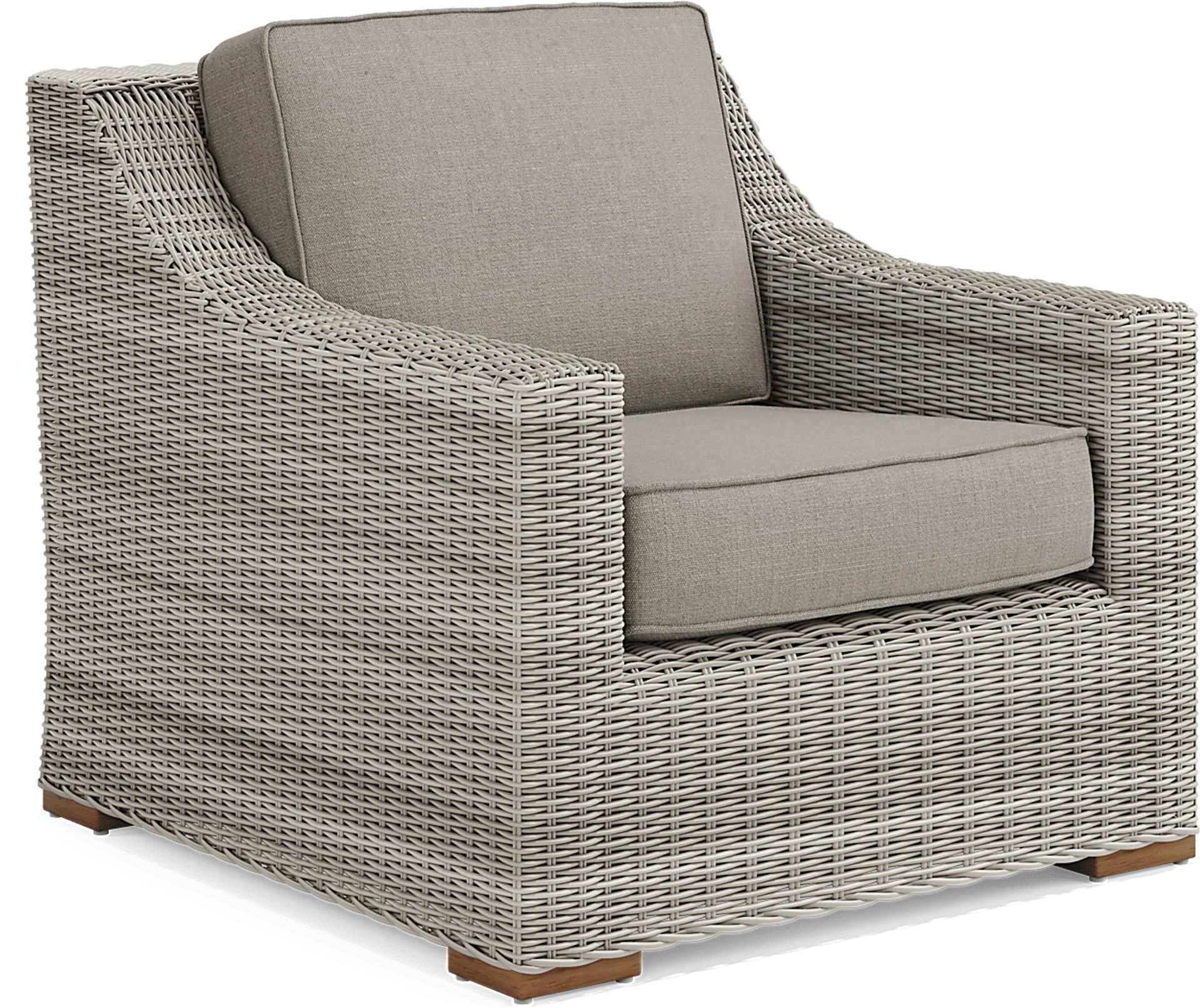 Patmos Gray 4 Pc Outdoor Sofa Seating Set with Mushroom Cushions - Image 6