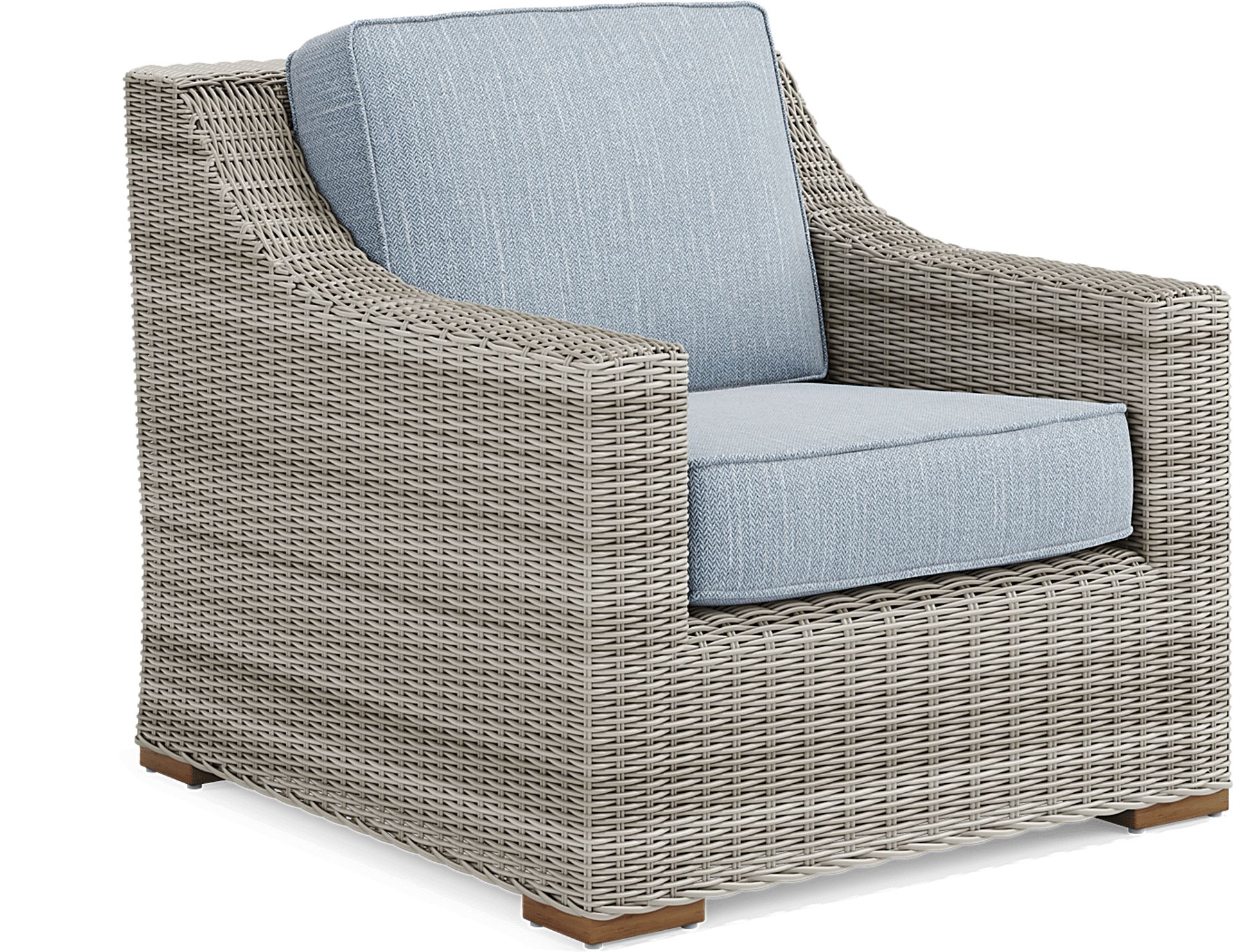 Patmos Gray 4 Pc Outdoor Seating Set with Steel Cushions - Image 4