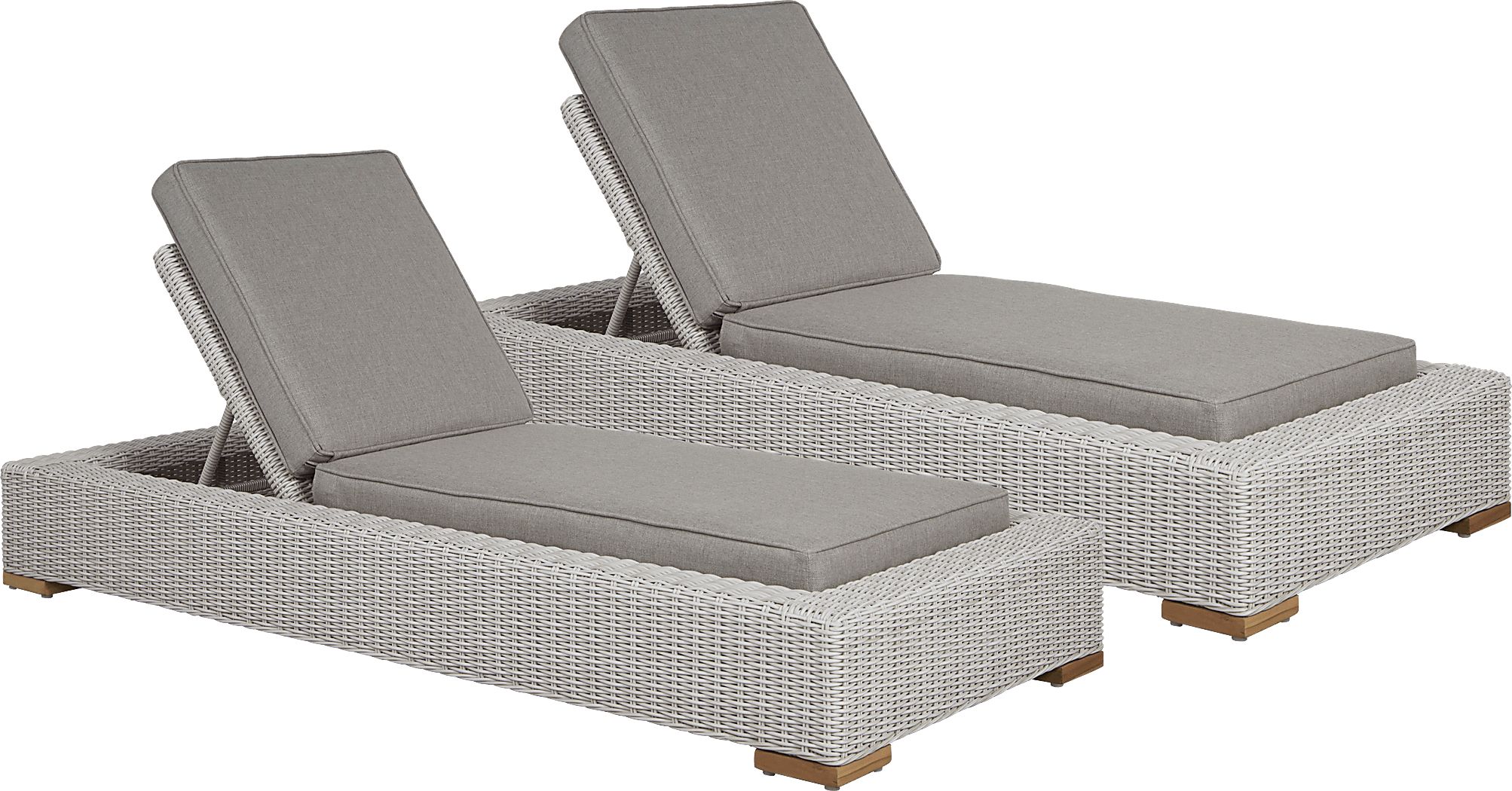 Fifth & Shore Patmos Gray Wicker Mushroom Brown Outdoor Rocking Chair ...