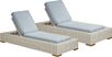 Patmos Gray Outdoor Chaise with Steel Cushions, Set of 2